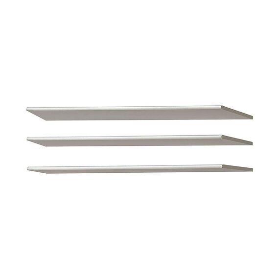 FORTE Einlegeböden 3-er Set für 170er Schwebetürenschränke, Holzwerkstoff, Grau, 82,9 x 42 x 1,5 cm