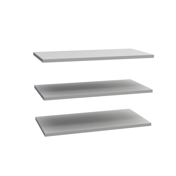 FORTE 3-er Set Einlegeböden, Holzwerkstoff, grau, 82,9 x 42 x 2,2