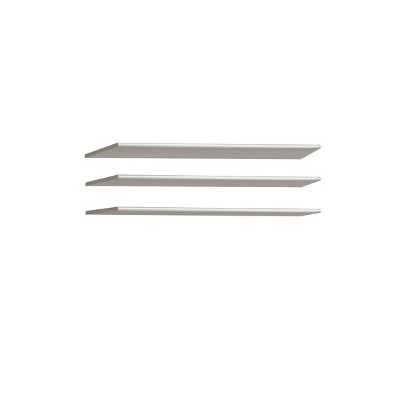 FORTE Einlegeböden 3-er Set für 170er Schwebetürenschränke, Holzwerkstoff, Grau, 82,9 x 42 x 1,5 cm