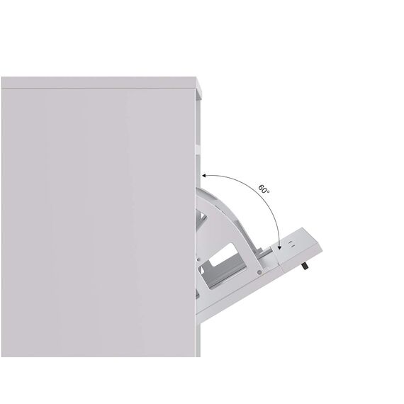 Iconico Home Schuhschrank mit 2 Türen, doppelte Tiefe mit ergonomischen Griffen 60x30xh99,5 cm Weiß matt