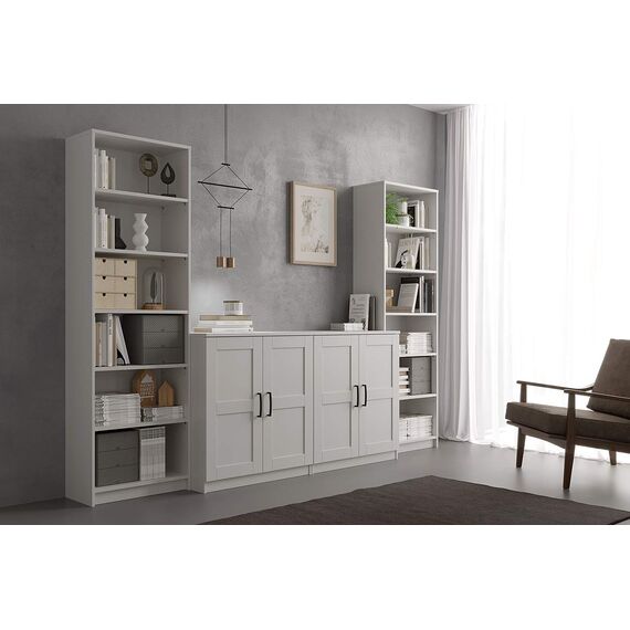 Iconico Home MIK Traditional, Schrank mit 2 Türen und ergonomischen Griffen und 2 verstellbaren Einlegeböden