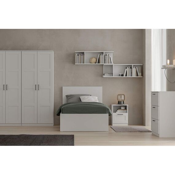 Iconico Home MIK Traditional, Nachttisch mit Tagebuch und Schublade mit Rollschienen und ergonomischem Griff