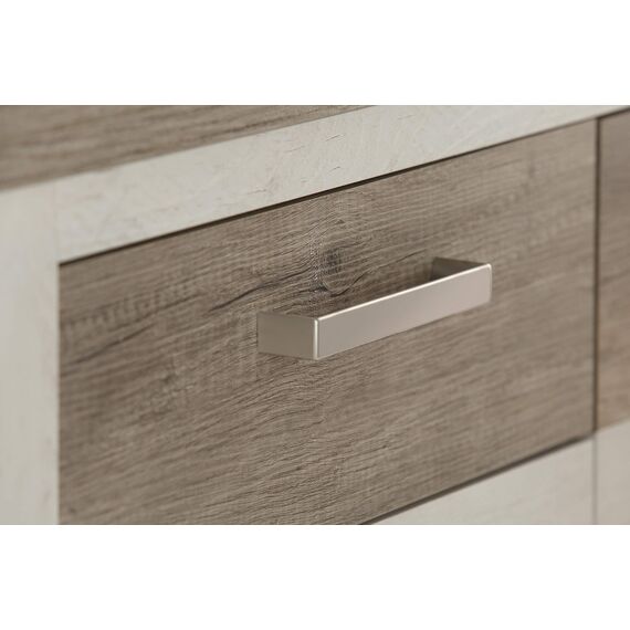 FORTE DURO Kommode mit 3 Schubladen und 3 Türen, Holzwerkstoff, Pnie Weiß /Antikeiche, 140,8 / 90,3 / 41,3