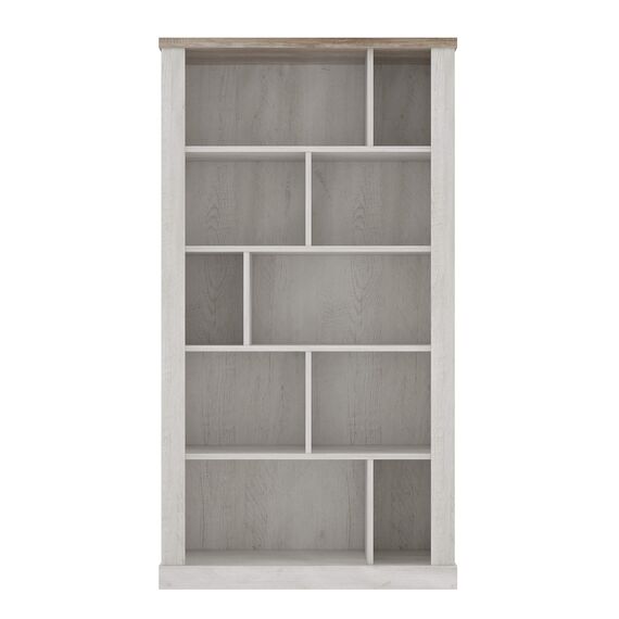 FORTE DURO Regal, Holzwerkstoff, Pnie Weiß /Antikeiche, 114,4 x 212 x 41,3 cm
