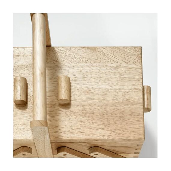 Prym 612548 Nähkasten/Nähkorb aus hellem Holz, L, Beige, Braun