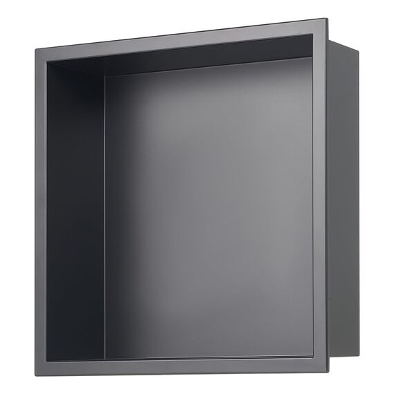 VEVOR Duschnische, 10,16x33,02x33,02 cm, versenkte Wandnische, Duschregal aus Edelstahl, Seifen- & Shampoo-Aufbewahrungsorganizer, langlebig, schwarz für Badezimmer