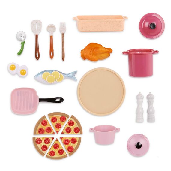 Our Generation - Make & Bake Ofen - Doppelter Backofen Kochen Spielset - Küchenspielzeug & Lebensmittel zum Vormachen - 46 cm Puppe Zubehör - Fantasievolles Spiel - Kinder ab 3 Jahren