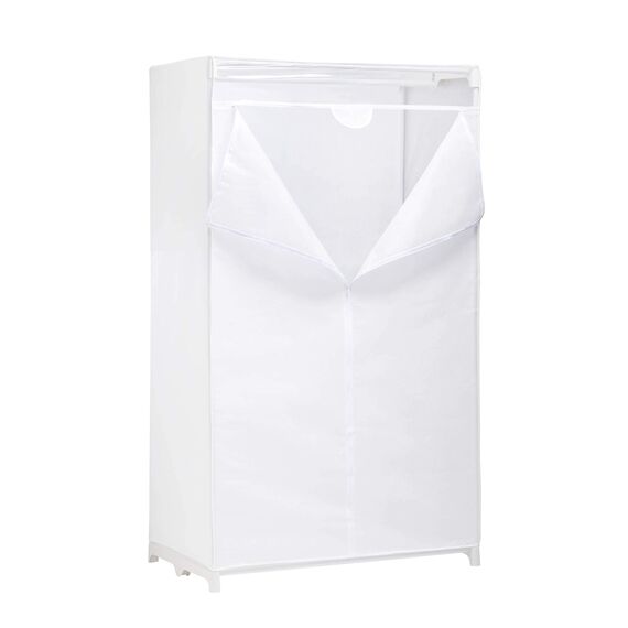 Honey-Can-Do WRD-01271 91 cm breiter Kleiderschrank, Stoff, White, 91.4x50x160 cm