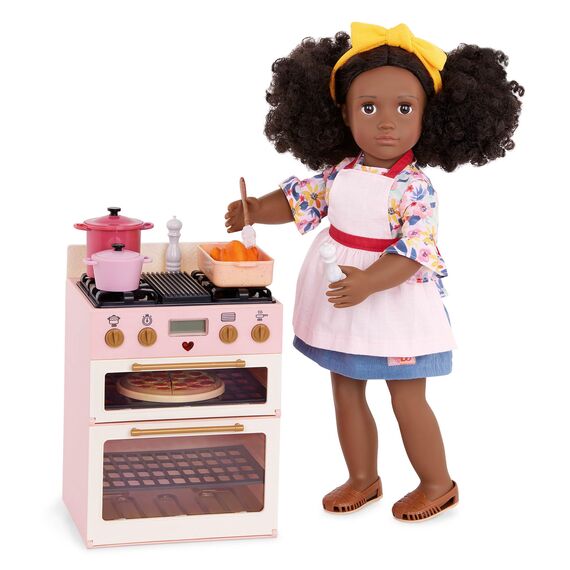 Our Generation - Make & Bake Ofen - Doppelter Backofen Kochen Spielset - Küchenspielzeug & Lebensmittel zum Vormachen - 46 cm Puppe Zubehör - Fantasievolles Spiel - Kinder ab 3 Jahren