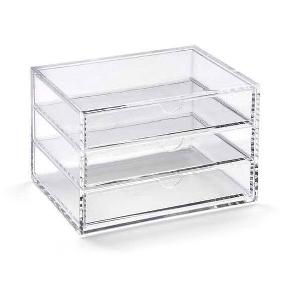 Osco A3276 Magazin mit 3 Schubladen aus klarem Acryl, Transparent