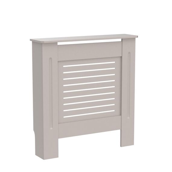 Vida Designs Milton Heizkörperabdeckung Olive Grey - Klein - Modernes horizontales Lamellendesign für optimale Wärmeverteilung - H82xW78xD19cm - Lackiertes MDF-Möbel Ideal für Wohnzimmer und Flur