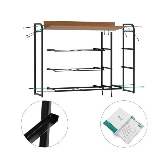YITAHOME kommode mit Schubladen, Schrank mit 7 Schubladen aus Stoff für Schlafzimmer, Wohnzimmer, Flur, Dunkelgrau