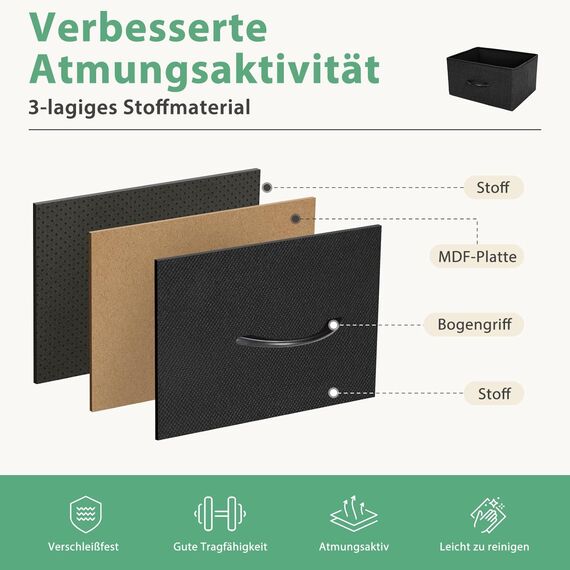 DUMOS Kommode mit Schubladen - kommoden & Sideboards für Schlafzimmer Geeignet, Komodenschrank mit 5 Schubladen, TV-Schrank mit Stabilem Stahlrahmen, Ideal für Schlafzimmer, Wohnzimmer (Schwarz)