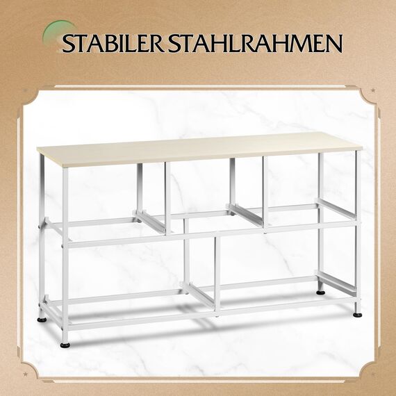 WLIVE Kommode mit 5 Schubladen aus Stoff, Kommodenschrank für Schlafzimmer, Kommode Wohnzimmer Flur, mit Stabiler Stahlrahmen, Holzplatte, Hellgrau