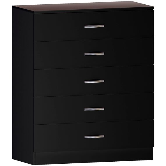 Vida Designs Riano Kommoden & Sideboards, Mitteldichte Holzfaserplatte, Schwarz, Standard