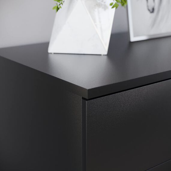 Vida Designs Riano Kommoden & Sideboards, Mitteldichte Holzfaserplatte, Schwarz, Standard