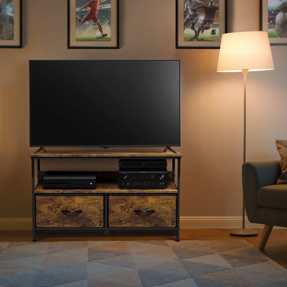 Sorbus TV-Kommode mit 2 Schubladen – TV-Erhöhung mit Stauraum – Schlafzimmer, Wohnzimmer, Schrank und Wohnheimmöbel