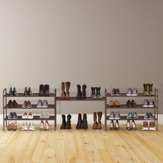 Simple Houseware 3-stufiger Schuhregal-Aufbewahrungsorganisator, Bronze