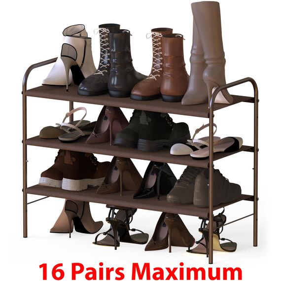 Simple Houseware 3-stufiger Schuhregal-Aufbewahrungsorganisator, Bronze