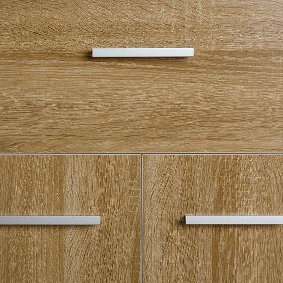 CARO-Möbel Kommode Sideboard Schrank Tommy in Sonoma Eiche, Anrichte Highboard mit Schublade und 2 Türen