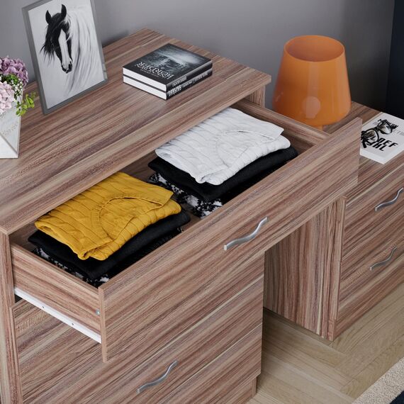 Vida Designs Kommoden & Sideboards, Mitteldichte Holzfaserplatte, Walnuss, Standard