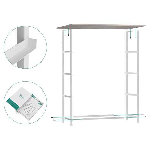 YITAHOME kommode Schmal, Schrank mit 4 Schubladen aus Stoff, Aufbewahrungskommode Modernen Stil für Schlafzimmer, Wohnzimmer,Flur, Hellgrau Aufbewahrungsschrank