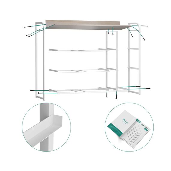 YITAHOME kommode mit Schubladen, Schrank mit 7 Schubladen aus Stoff, Aufbewahrungskommode Modernen Stil für Schlafzimmer, Wohnzimmer,Flur, Hellgrau Aufbewahrungsschrank