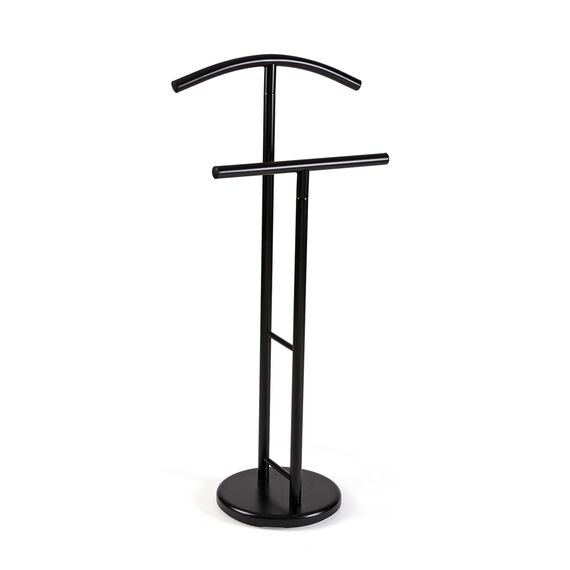 Versa Begna Moderner multifunktionaler Nachttisch mit 2 Kleiderbügeln für Herren- oder Damenkleidung, Maße (H x L x B) 100 x 28,5 x 45 cm, Stahl, Weiß