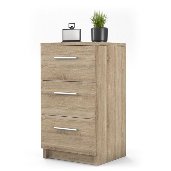 Vicco Nachttisch, Sonoma, 38 x 66 cm, geeignet für Boxspringbetten mit erhöhtem Rahmen