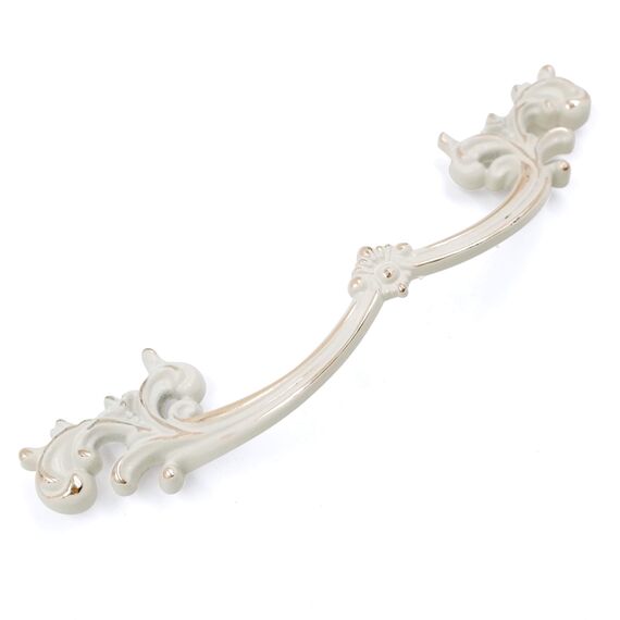 Schubladengriffe, Möbelgriffe, französische Provinziale, elfenbeinfarben, 10,2 cm Lochmitte, Vintage, Shabby Chic, für Kommode, Nachttisch, Schrank, PW1629W102