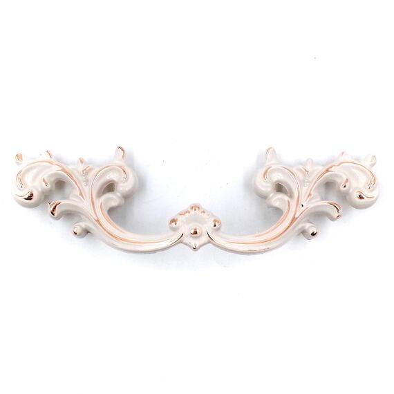 Schubladen-Zieher, französische Provinziale, elfenbeinfarben, 7,6 cm Lochmitte, Vintage, Shabby Chic, Schrankgriffe, für Kommode, Nachttisch, Schrank, PW1619W76