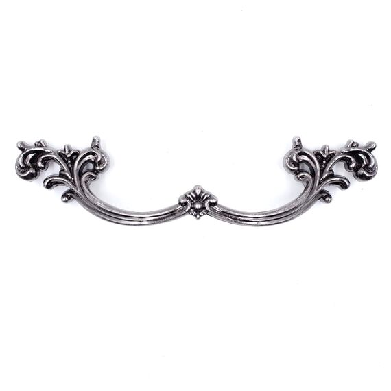 Schubladengriffe, französische Provinziale, antikes Silber, 10,2 cm Lochmitte, Vintage, Shabby Chic, für Kommode, Nachttisch, Schrank, PW1619OS102