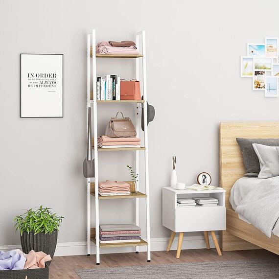 WOLTU® Nachttisch Nachtkommode Nachtschrank Beistelltisch Sofatisch, mit Schublade und Offenem Fach, mit Beinen, Holz, Weiß, 40x33,5x50cm(BxTxH), TSR58ws