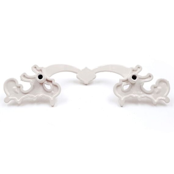 Schubladen-Zieher, französische Provinziale, elfenbeinfarben, 5,1 cm Lochmitte, Vintage-Stil, Shabby Chic, Möbelgriffe für Kommode, Nachttisch, Schrank, PW1619W64