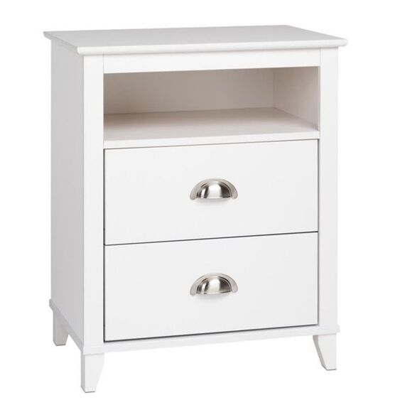Prepac yaletown 2 Schubladen hoch Nachttisch – weiß Transitional 2 Drawer weiß