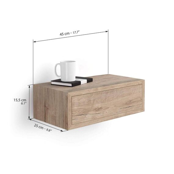 MOBILI FIVER, Riccardo Nachttisch, Eiche, Made In Italy