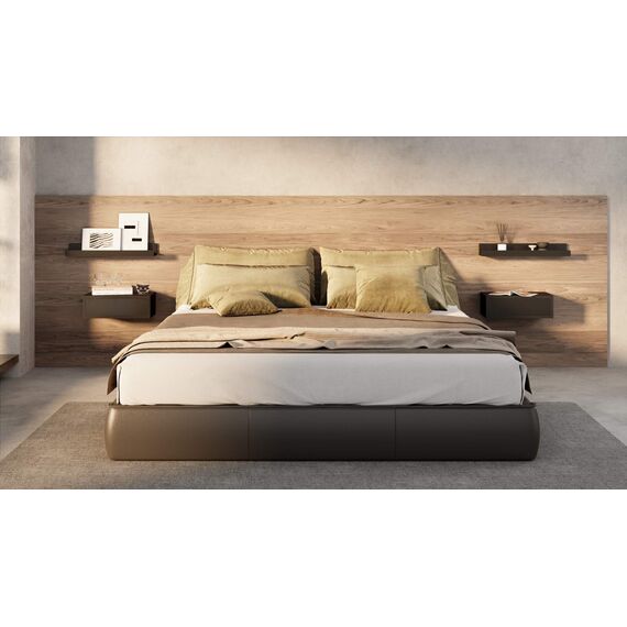 MOBILI FIVER, Riccardo Nachttisch, Esche, Schwarz, Made In Italy