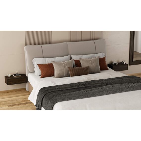 MOBILI FIVER, Riccardo Nachttisch, Nussbaum Dunkel, Made In Italy