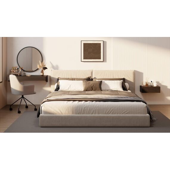 MOBILI FIVER, Riccardo Nachttisch, Nussbaum Dunkel, Made In Italy