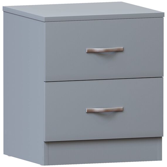 Vida Designs Nachttischkommode, Grau, H 47 x W 40 x D 36 cm Aprox