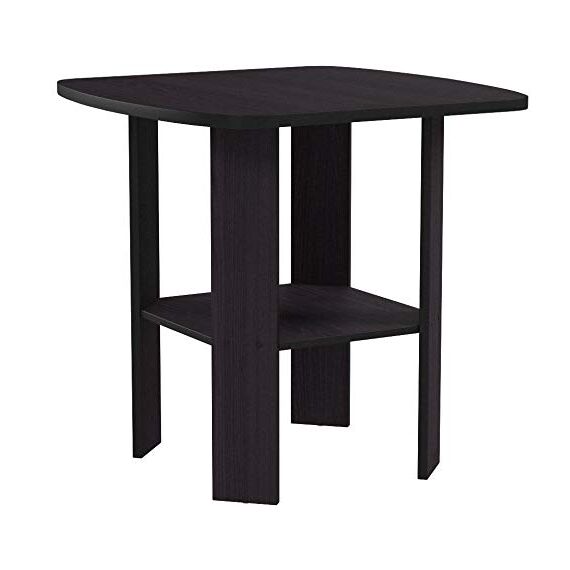 Furinno Simple Design Beistelltisch, Holz, Dunkle Walnuss, 50.8 x 50.8 x 49.78 cm