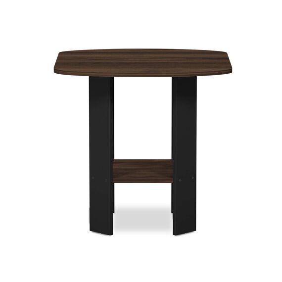 Furinno Simple Design Beistelltisch, Holz, Columbia Walnut/Schwarz, 50.8 x 50.8 x 49.78 cm
