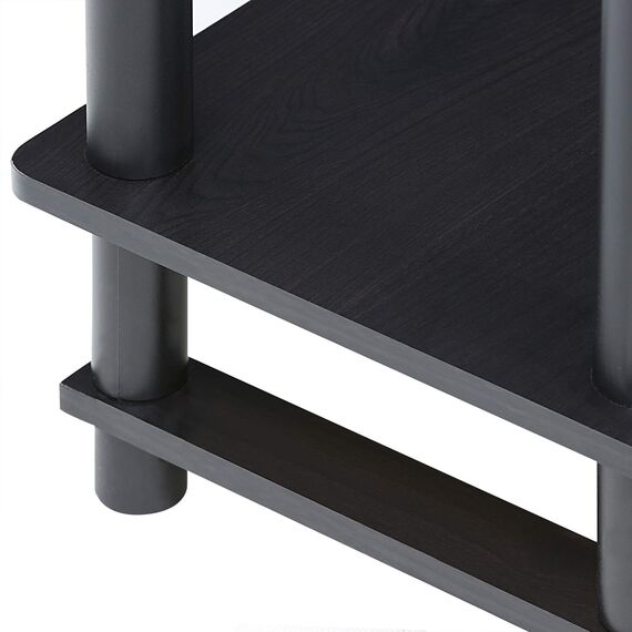 Furinno Hoher Beistelltisch mit Schublade, Holz, Espresso/Braun, 29.49 x 39.5 x 70.41 cm