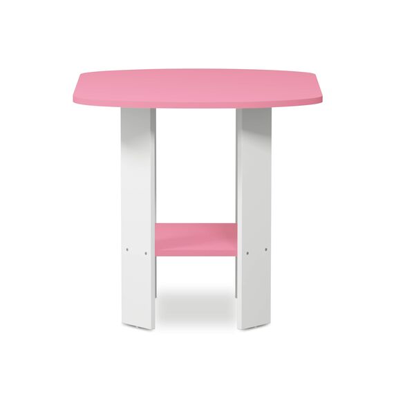 Furinno Simple Design Beistelltisch, Holz, Rosa/Weiß, 50.8 x 50.8 x 49.78 cm