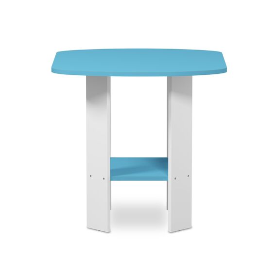 Furinno Simple Design Beistelltisch, Holz, Hellblau/Weiß, 50.8 x 50.8 x 49.78 cm
