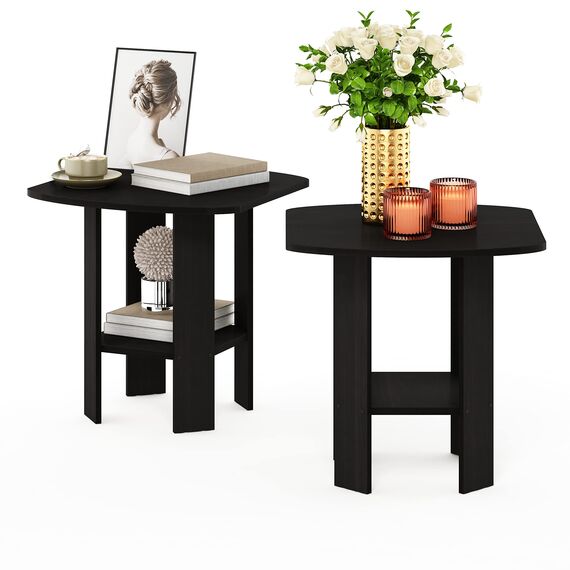 Furinno Simple Design Beistelltisch, Holz, Espresso, 50.8 x 50.8 x 49.78 cm