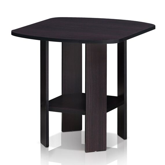Furinno Simple Design Beistelltisch, holz, Dunkle Walnuss, 50.8 x 50.8 x 49.78 cm