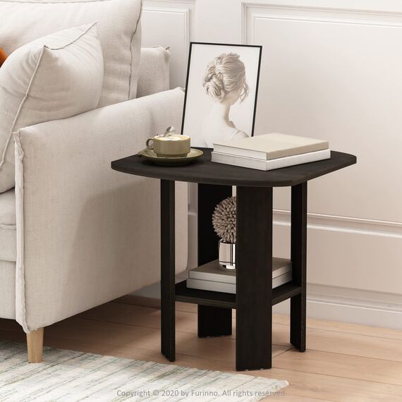 Furinno Simple Design Beistelltisch, Espresso, 50.8 x 50.8 x 49.78 cm
