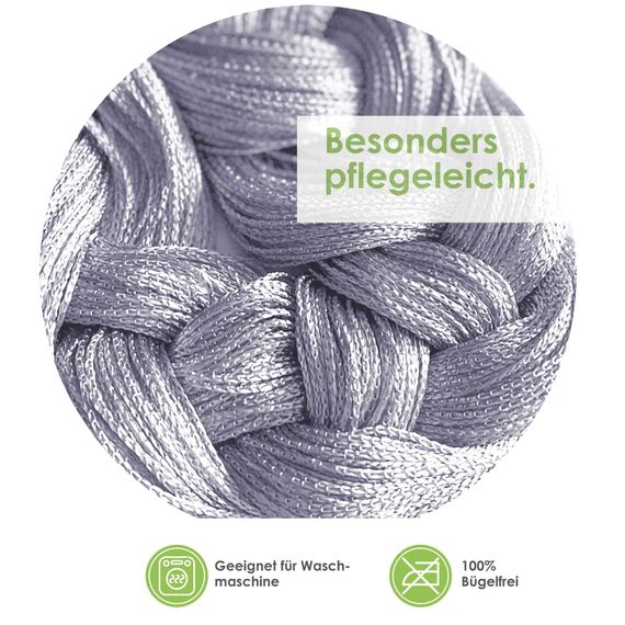 heimtexland ® Fadengardine Fadenvorhang Ösen Fadenstore Vorhang Raumteiler Insektenschutz Perlenvorhang Gardine Typ123 160x148 Silber