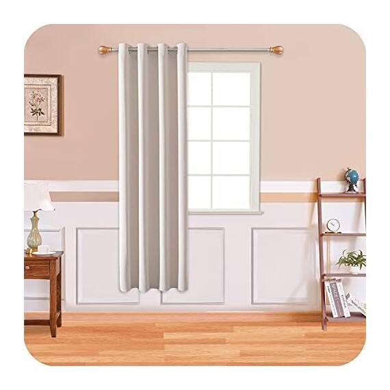 MRTREES Vorhang Blickdicht Gardinen mit Ösen Thermovorhang Verdunklungsvorhang Ösenschal für Wohnzimmer Schlafzimmer Kinderzimmer, Beige, 1 Stück